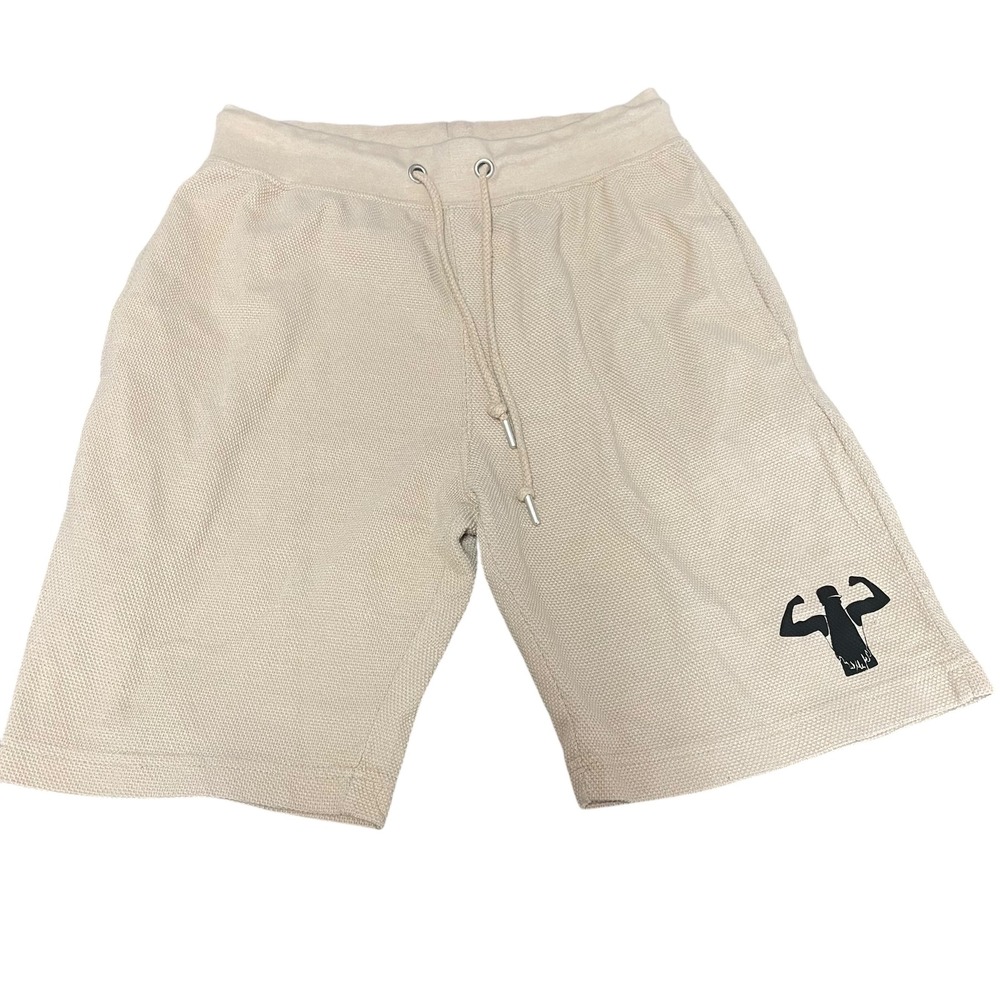 Boohoo Men Beach Gym‎ Workout Training Fitness Drawstring Beige S
